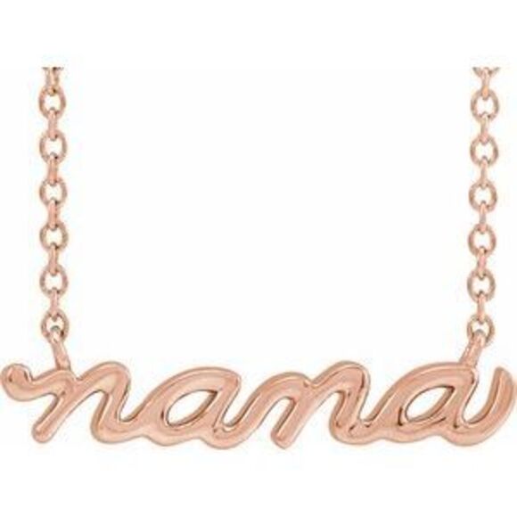 Kazi Luxury 14K Rose Gold 19.57x4.61 mm Nana 18